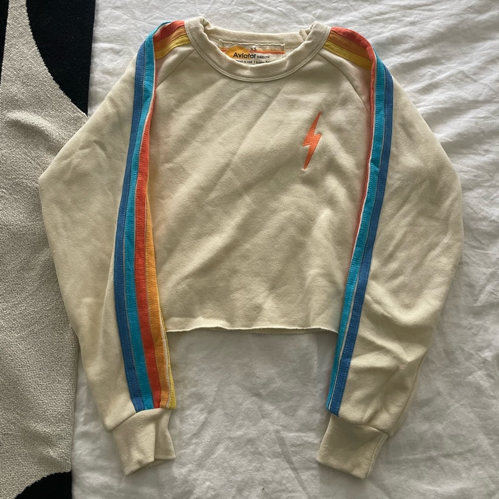 Aviator Nation Cropped Classic Swater